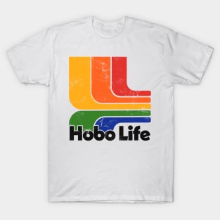 Hobo Life /// Faded Thrift Style Retro Design T-Shirt